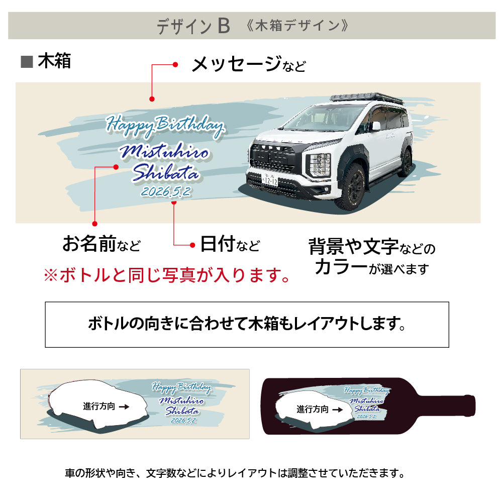 ワインやデザインが選べる！写真やメッセージを直接印刷！愛車ワイン 750ml